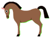 Cartoon image of a horse